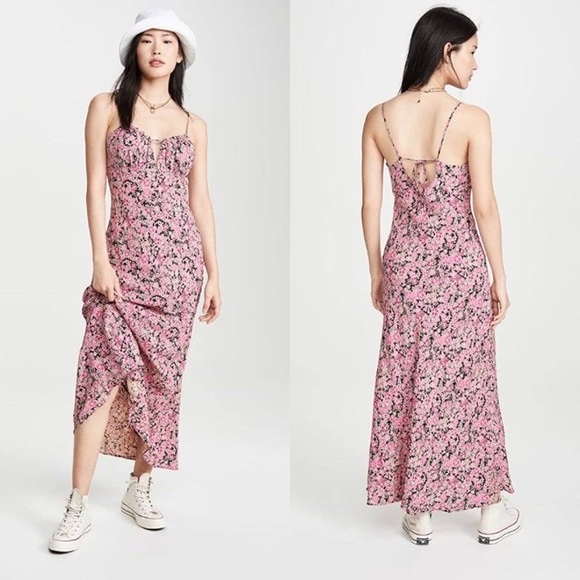 free people bon voyage midi dress Free People Bon Voyage Midi Dress in Black Combo